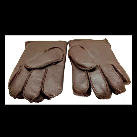 Avon Women’s Vintage Dark Brown Winter Gloves w/Stitching Design Thermal Lining - Picture 6 of 10